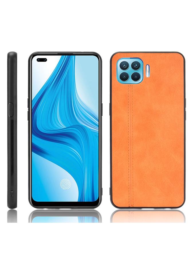 اس-توب جراب لهاتف OPPO F17 Pro / A93 / Reno4 Lite مقاوم للصدمات مصنوع من جلد البقر المخيط بنمط جلد البقر والبولي يوريثان الحراري - Image 1