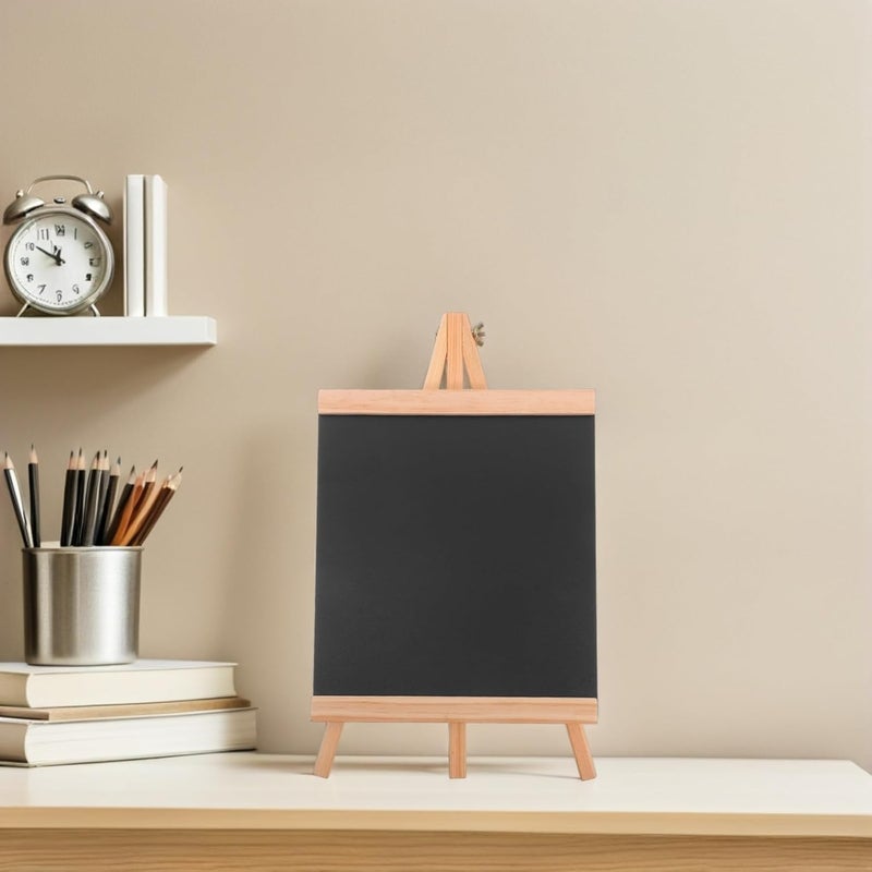 Operitacx Wooden Table Sign Erasable Blackboard Menu Board Easel Stand for Kitchen Office - Image 5