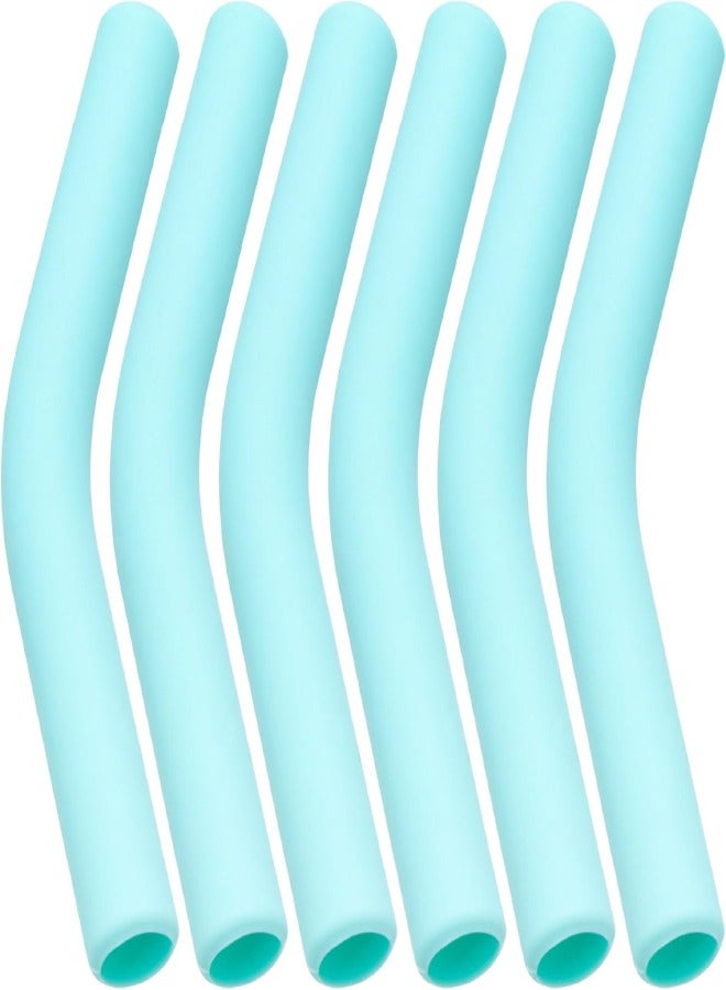 6Pcs Metal Straw Silicone Tips 5/16 IN Wide(8mm Outer Diameter) Food Grade Rubber Straw Covers Flex Elbow Straw Replacement Tip for Stainless Steel Metal Straws  - Image 1