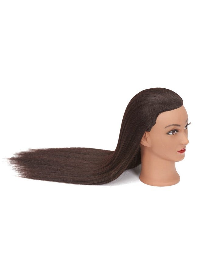 HAIRGINKGO Mannequin Head 2628 Yaki Synthetic Fiber Training Head Braiding Head Hair Styling Manikin Cosmetology Doll Head Hairdresser Training Model For Cutting Braiding Practice With Clamp 92022By0220 - Image 5