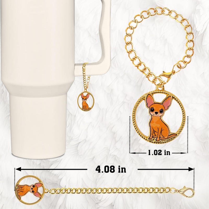 TSIMPLE Chihuahua Straw Topper, 10mm (0.4in) Cute Dog Straw Topper, Covers for Stanley Cup - Chihuahua Accessories, Decor, Stuff, Things, Birthday Decoration, Gifts for Lovers, Women, Kids, Girls - Image 3