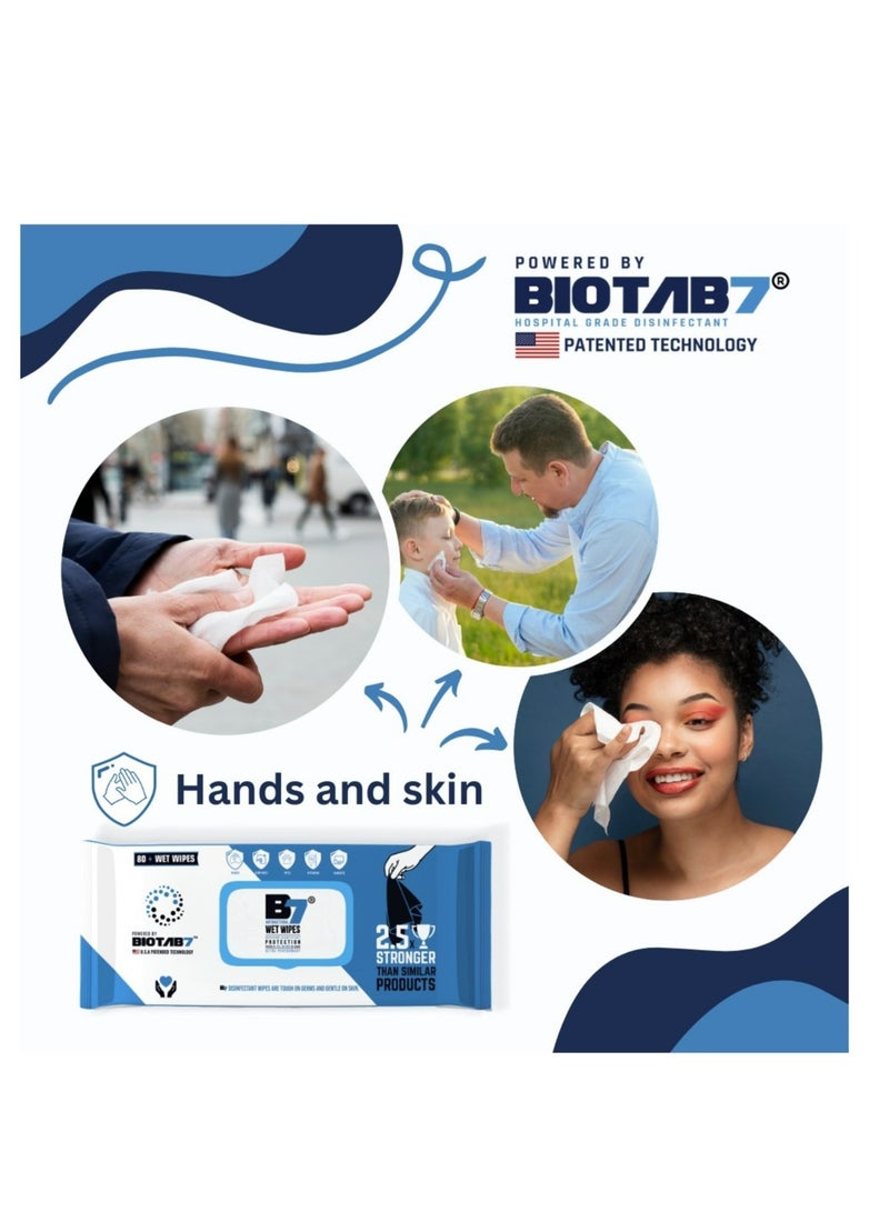 Generic B7® Pack Of 12 (80×12) Antibacterial Wipes for Kids, Skin, Pets, Personal Hygiene, Surface, and Devices. Pure Water-Based  Kills 99.999% of Germs in 60 Seconds.  - Image 5