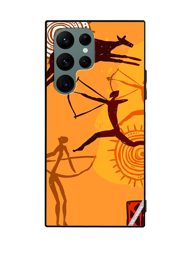 VR CREATIVE Protective Case Cover For Samsung Galaxy S22 Ultra 5G African Art Design Multicolour - Image 1