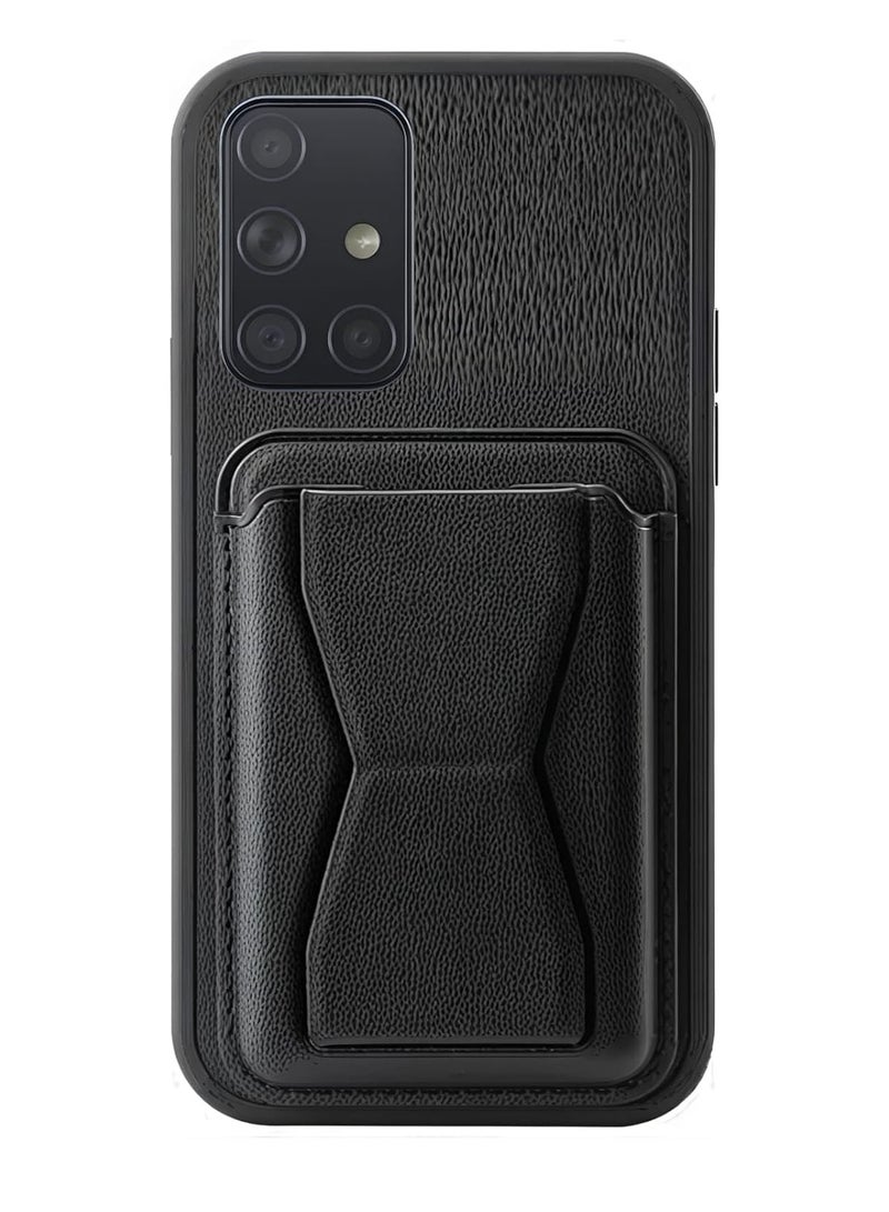 Leather Case Compatible for SAMSUNG S20 PLUS Shockproof Leather Back Card Storage & case built-in Stand PU leather for a stylish look, comfortable grip (Black)