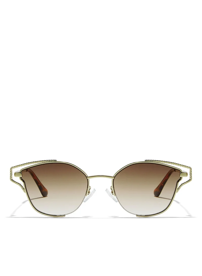 بلاك أوت HYPATIA Women Japanese Gold Sunglasses - Frame Material: Metal- Frame Color: Japanese Gold-Lens Color: Brown  - Full Rim