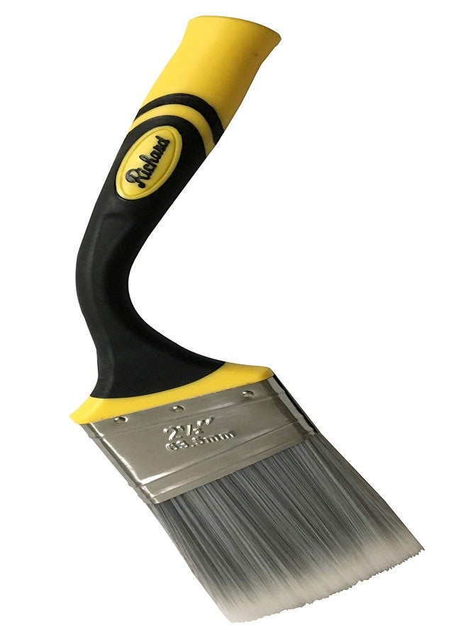 Richard 80833 Goose Neck Angular Paint Brush with Flexible Soft Grip Handle, 2-1/2" - Image 2