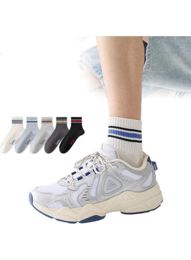 Modal 5 Pairs Of Men'S Socks, Short Tube Socks, Summer Thin Cotton Socks, 7A Antibacterial Deodorant Socks, Student And Youth Sports Socks - Image 2