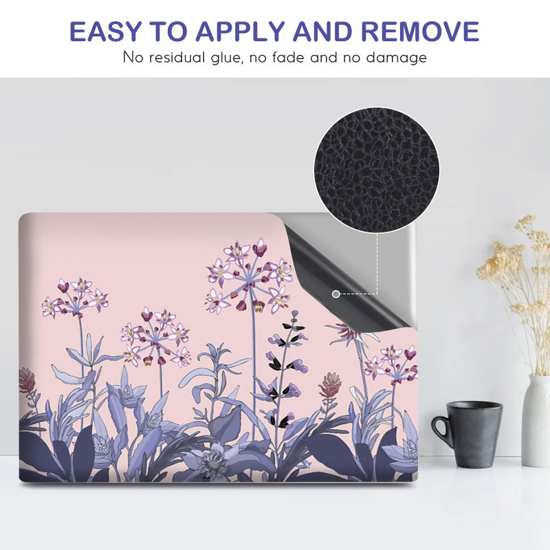DINKY 16" 16.5" 17" 17.3 Inches Laptop Skin Sticker Decal Netbook Skin Sticker,17" Flora Universal Reusable Notebook Art Decal Protector Cover (Flowers Plants) - Image 3