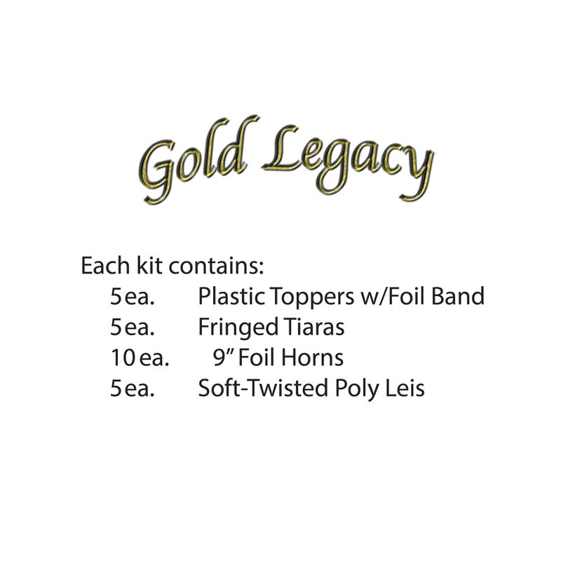 Beistle 88780NRBKG 1-Pack Decorative Legacy Party Assortments for 10 People, Gold - Image 2