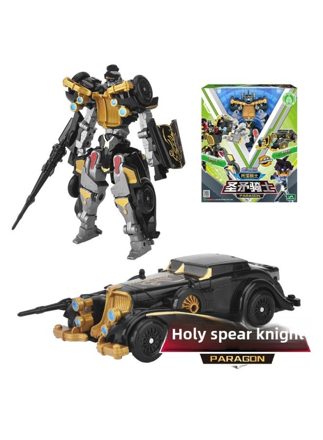 Tobao Warrior Galaxy Detective Series Broken Tiangang Wing Justice Special Police God Of War Deformation Robot Children's Toys-Color:Holy Spear Knight 7704  - Image 1