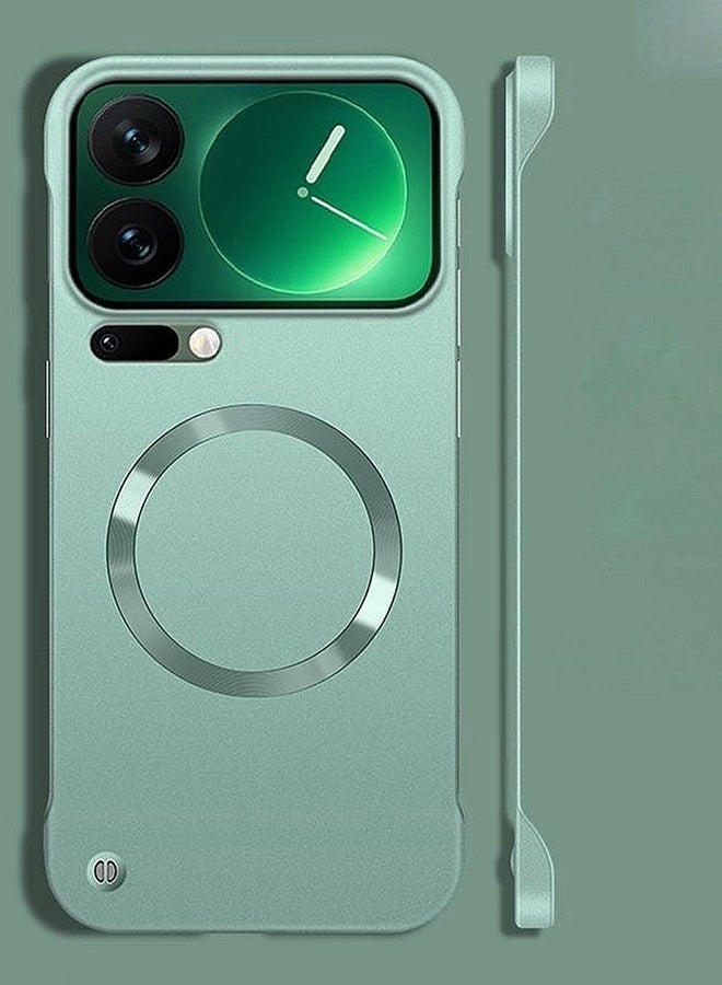 حافظة مغناطيسية لهاتف Xiaomi 17 Pro ، حماية عدسة الكاميرا، فائقة النحافة، بدون حواف، تدعم الشحن اللاسلكي، حافظة مغناطيسية عالية الجودة مقاومة للصدمات بلون موحد لهاتف Xiaomi 17 Pro - Image 1