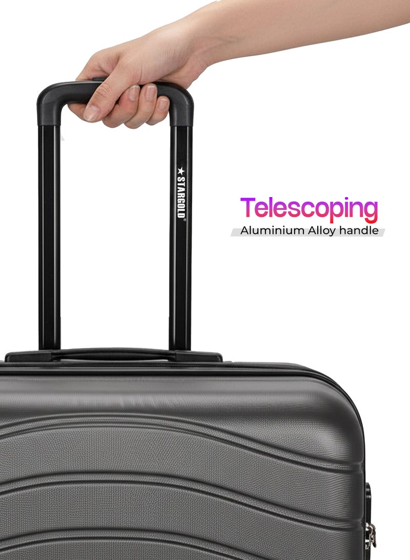 ستارجولد 4 عبوات من عربة أمتعة مقفلة ذات رقم دوار للجانب الصلب - Image 2