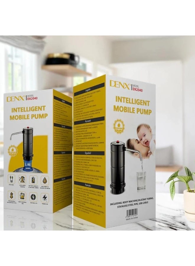 Denx Intelligent Mobile Water Pump for Bottled Drinking Water USB Rechargeable - Image 3
