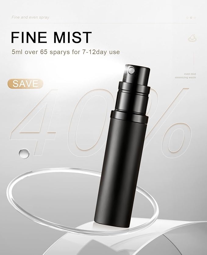 BRARIOS Perfume Atomiser Refillable Travel Size Portable Atomiser SprayMini Empty Perfume BottleLeak Proof Cologne Dispenser for Women and Men5mlJBlack - Image 4
