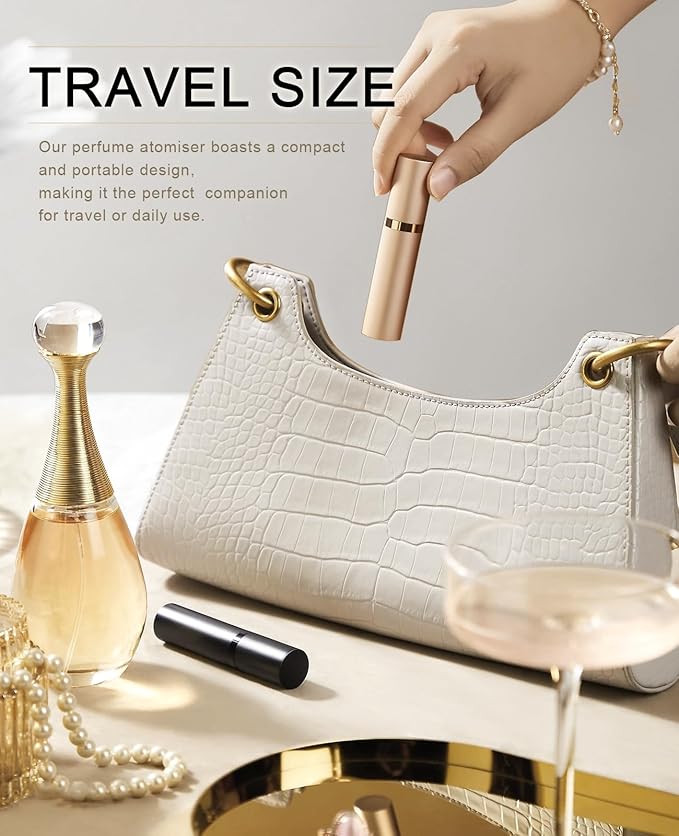 BRARIOS Perfume Atomiser Refillable Travel Size Portable Atomiser SprayMini Empty Perfume BottleLeak Proof Cologne Dispenser for Women and Men5mlJBlack - Image 5