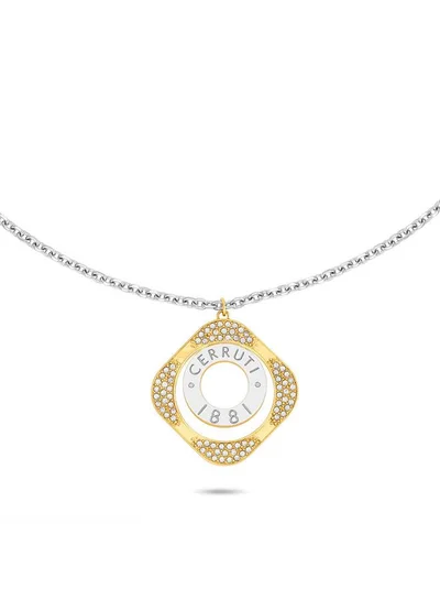 CERRUTI 1881 Leadri Silver Plated Gold Plated Stainless Steel Necklace for Women 700mm