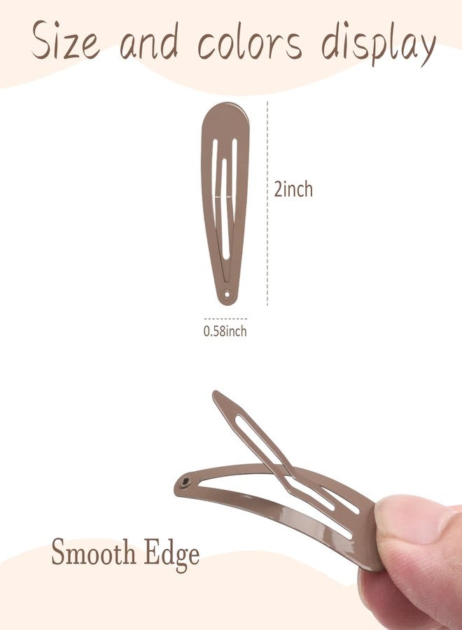 BBGifts 80 Pack Light Brown 5cm/2 Inches Craft Snap Hair Clips DIY Naked Non-slip Hair Barrettes for Women Baby Girls Toddlers Kids Hair Accessories Bulk - Image 5