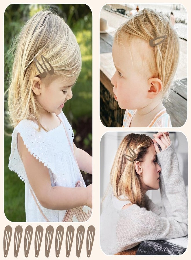BBGifts 80 Pack Light Brown 5cm/2 Inches Craft Snap Hair Clips DIY Naked Non-slip Hair Barrettes for Women Baby Girls Toddlers Kids Hair Accessories Bulk - Image 4