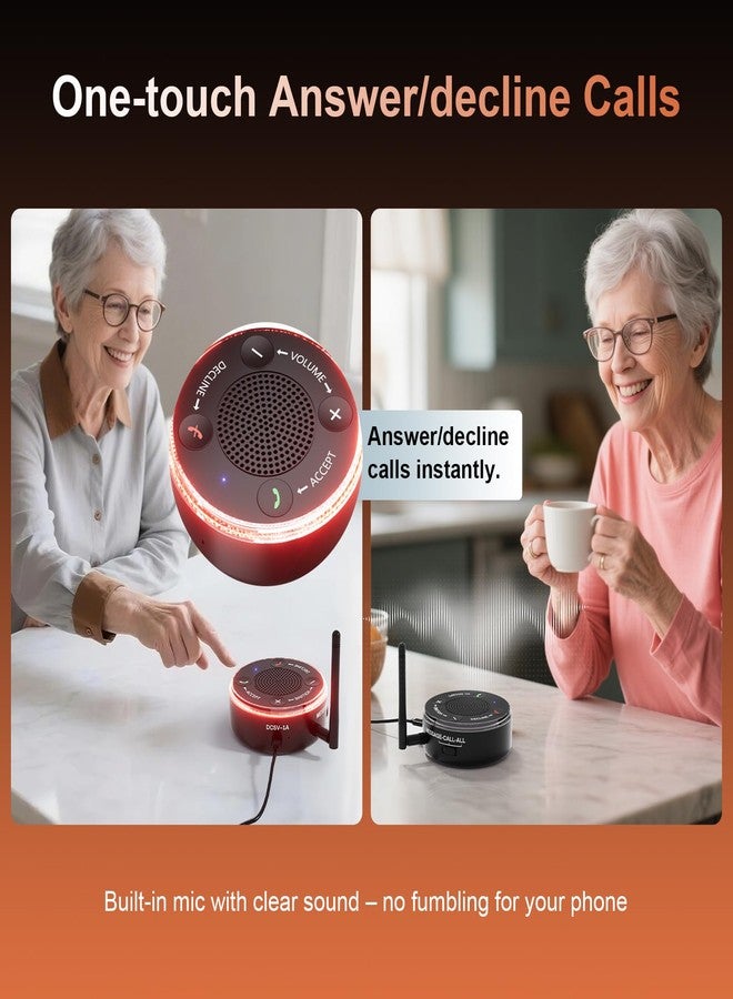 VigorKeeper Cell Phone Ringer Amplifier & Flasher - 116dB Ultra Loud & Bright Red-Blue Flash, One-Touch Answer/Decline, Bluetooth 5.3 for Hard of Hearing/Seniors/Deep Sleepers/Noisy Spaces/Home - Image 3