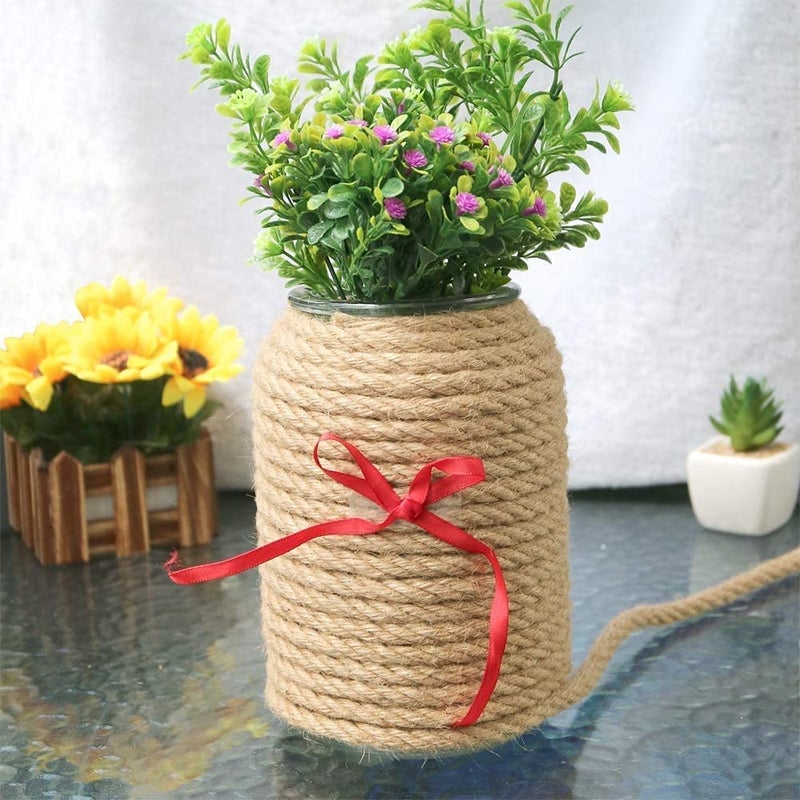 LUCRE 3Ply Strong Natural Jute Rope 10mm X 33 Feet Model No Craft_271 - Image 3