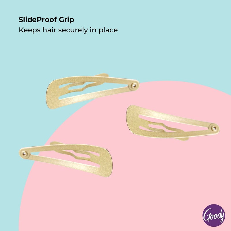 Goody Snap & Go Metal Contour Clips, 6 Count, Blonde, Snap Clips, Suitable for All Hair Types, Pain-Free Hair Accessories for Women, Men, and Kids, All Day Comfort - Image 3