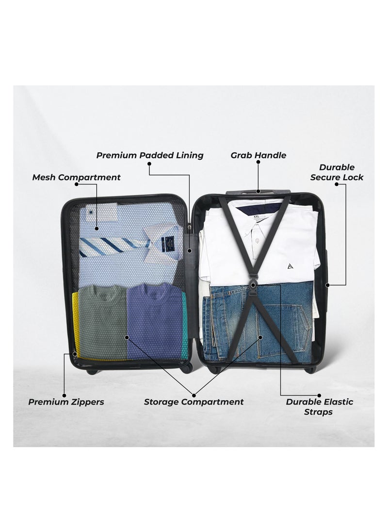 ENDLESS  - Check-In Trolley Bag 55cm (29.5")| Hardside Suitcase, ABS + Polycarbonate | 4 wheels, 360 Degree Spinner Wheel System Luggage for Travel with TSA Lock | Carry On Luggage - Image 1