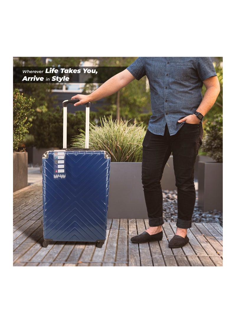 ENDLESS  - Check-In Trolley Bag 55cm (29.5")| Hardside Suitcase, ABS + Polycarbonate | 4 wheels, 360 Degree Spinner Wheel System Luggage for Travel with TSA Lock | Carry On Luggage - Image 1