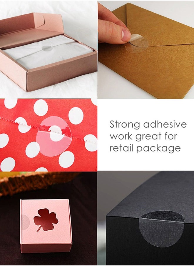 WooFree 1008 Pcs Transparent Seal Labels 3cm Clear Round Stickers Retail Package Self Adhesive Seal Labels  - Image 4