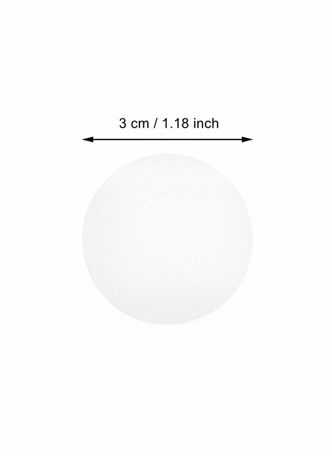 WooFree 1008 Pcs Transparent Seal Labels 3cm Clear Round Stickers Retail Package Self Adhesive Seal Labels  - Image 2