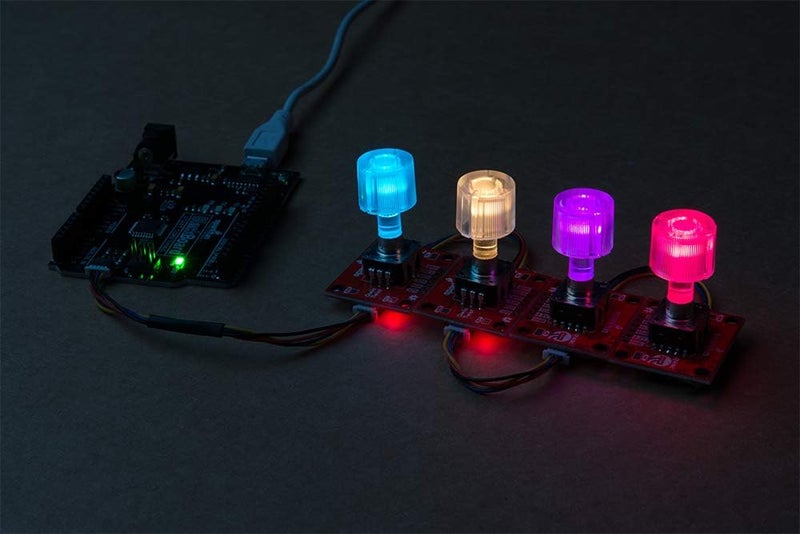 Spark Fun Qwiic Twist - RGB Rotary Encoder Breakout-Small easy to use breakout Qwiic system for no soldering connection 6mm shaft for knob of choice Red Green Blue LEDs mix for 16 million color options - Image 5