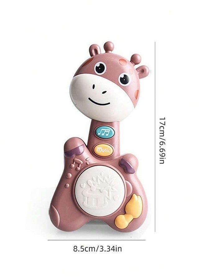 Radhya Accessories Giraffe Shape Musical Drum Toy for Kids Babies Interactive & Musical Rattle, Sensory Sound Toy for Kids, Travel-Friendly & Safe Gift for Boys & Girls (12 Months+) (Brown) - Image 5