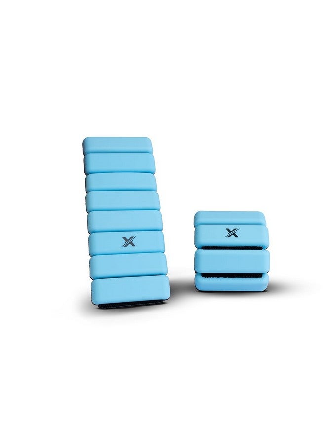 XRT65 Ankle Weights and Wrist Weights | Water & Sweat Resistant | Yoga, Walking, Jogging, Dance, Cardio, Pilates, Aerobics, Physiotherapy, Gymnastics, Pair of 2 (1 Pound Each - Blue) - Image 1