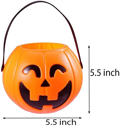 brown leaf Brown Leaf 55 x 55 inch Halloween Large Pumpkin Basket with led light Candy Holder for Halloween Party Supplies Trick or Treat Only 1 Pumpkin  - Image 2