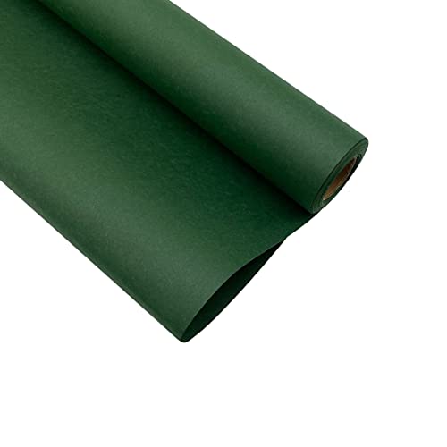 FWSA WRAPS Dark Green Flower Wrapping Kraft Paper Christma Gift Wrapping Paper Rolls Waterproof Floral Bouquet Wraps for Wedding Holiday 2323 x 288 inches - Image 1