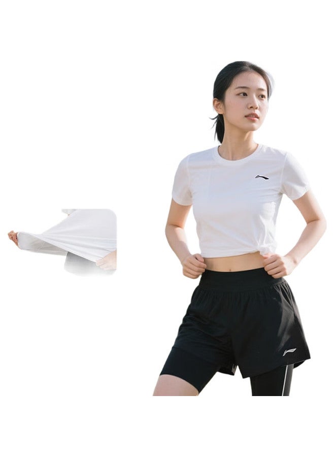 Men'S Sports Set, Summer Ice Silk Quick-Dry Short-Sleeve Shorts, Running Sports T-Shirt, Casual Basketball Uniform