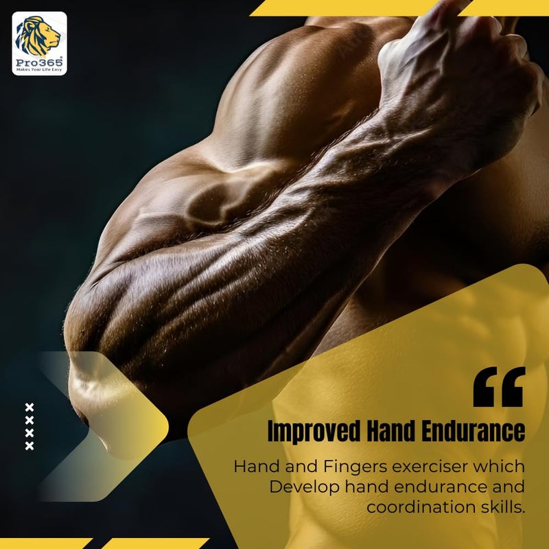 PRO365 D Shape Pro Hand Gripper | Strengthener with Counter Timer | 100KG Resistance | Hand Exerciser for Forearm, Wrist Workout | Improve Grip Strength | Endurance & Flexibility | Black | - Image 5