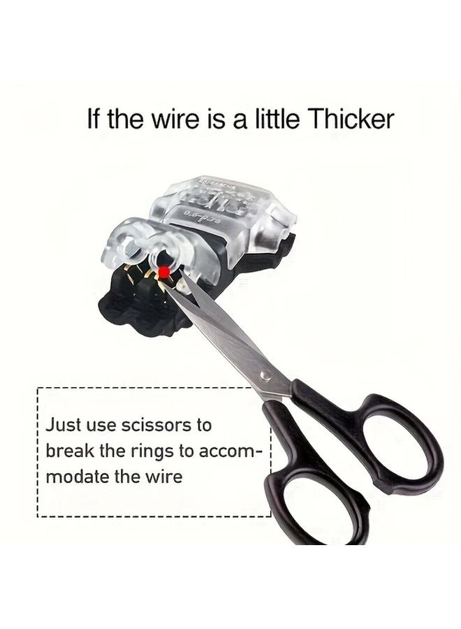 10 قطع موصلات تقسيم سريعة 3 اتجاه 2 دبوس 14-20 AWG بدون لحام أو تجريد - Image 5