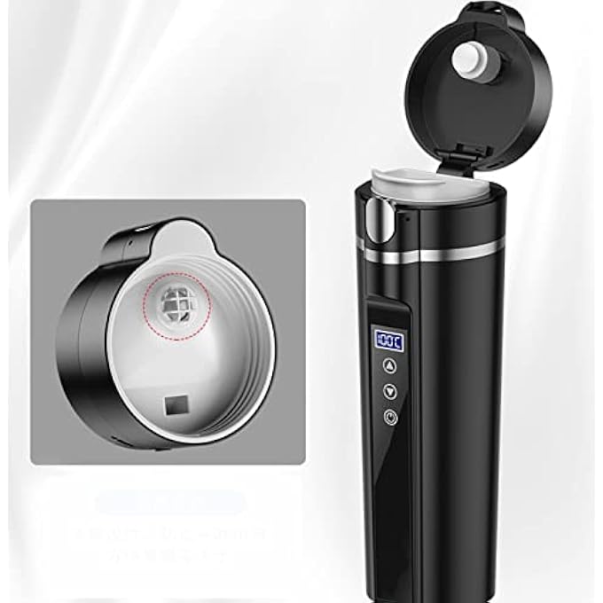Goshyda Electric Kettle For Car 450Ml Portable Electric Heated Travel Mug Smart Temperature Control Stainless Steel Hot Water Boiler Car Cup Fast Boiling Water For Travel Camping - Image 5
