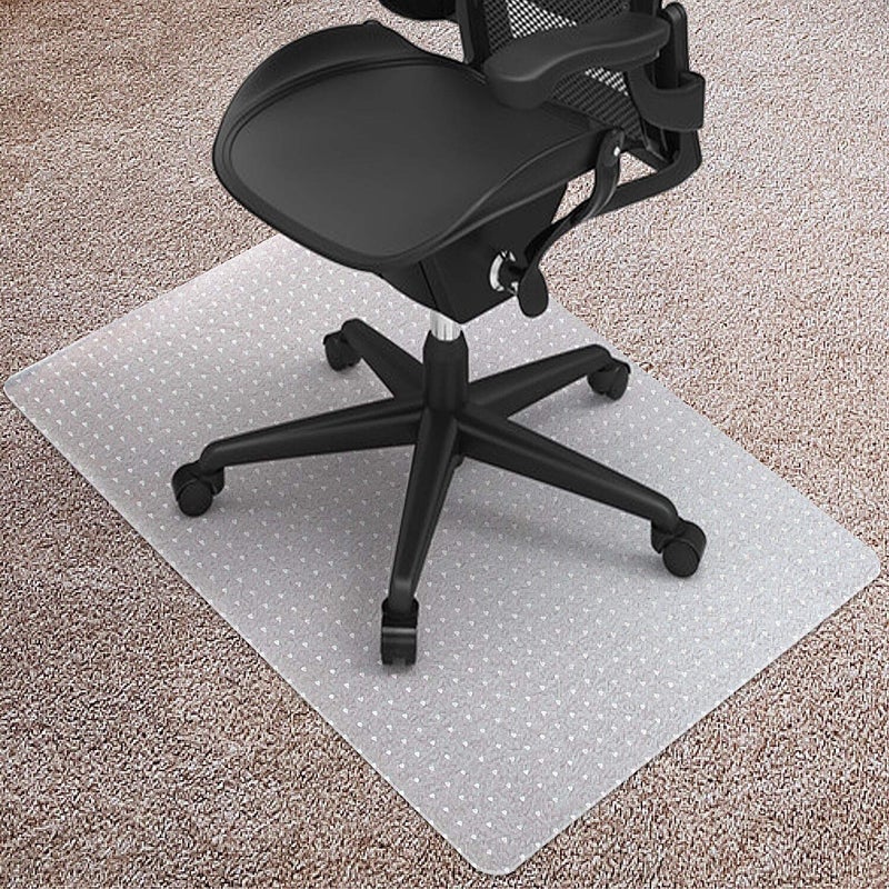 Kuyal Desk Chair Mat for Carpet 36 x 48 Rectangle Transparent Mats for Chairs Good for Desks Office and Home Easy Glide Protects Floors for Low and No Pile Carpeted Floors