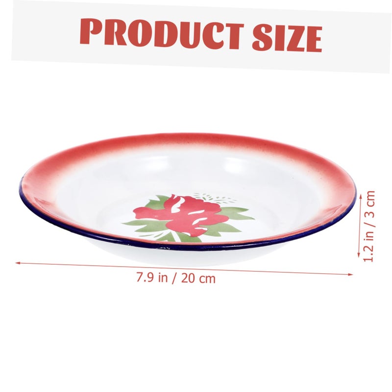 3Pcs Vintage Style Enamelware Plates For Wedding Party Family Gathering Snack Dishes - Image 3