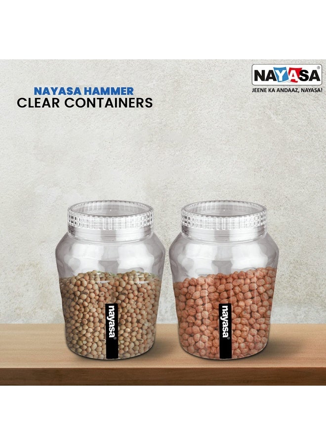 NAYASA Plastic Food Storage Containers for Kitchen, BPA free Plastic Food Container, Assorted Colors, Set of 2Pcs Hammer - Image 2