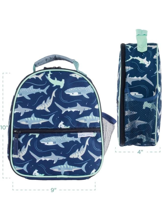 ستيفن جوزيف حقيبة غداء مطبوعة بطبعة سمكة قرش - Image 2