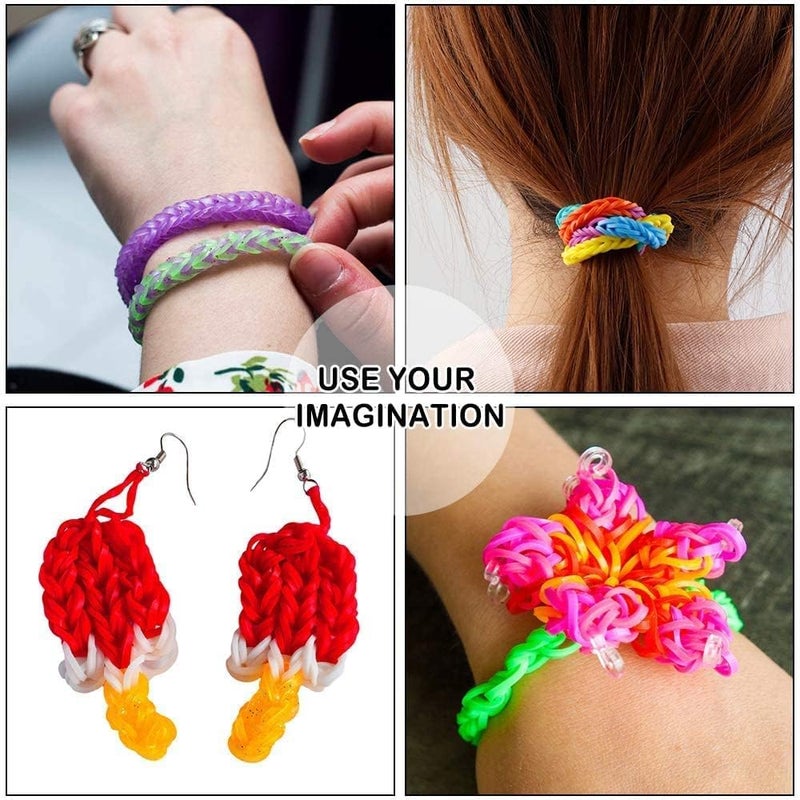 SCHUBERT Kids Rainbow Rubber Bands for Bracelets Kit with Case 4200 Loom Bands DIY Crafting Bracelet Making Kit Gifts for Boys Girls - Image 4