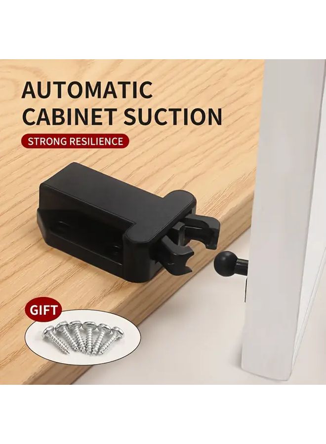 8 Pack Push to Open Cabinet Catches Strong Resilience Beetle Black 55mmx42mm - Image 3