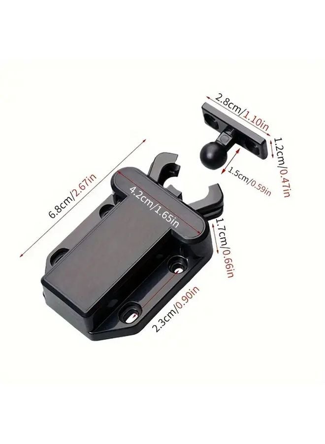 8 Pack Push to Open Cabinet Catches Strong Resilience Beetle Black 55mmx42mm - Image 4