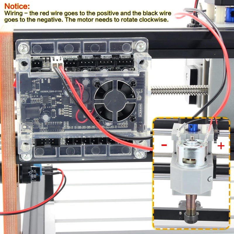 RATTMMOTOR 3-Axis Update GRBL 1.1f CNC Controller with Emergency and Limit Switch Fuction, CNC Router Engraver Machine GRBL Controller Board with Fan Cooling for CNC Wood Router Machine - Image 5