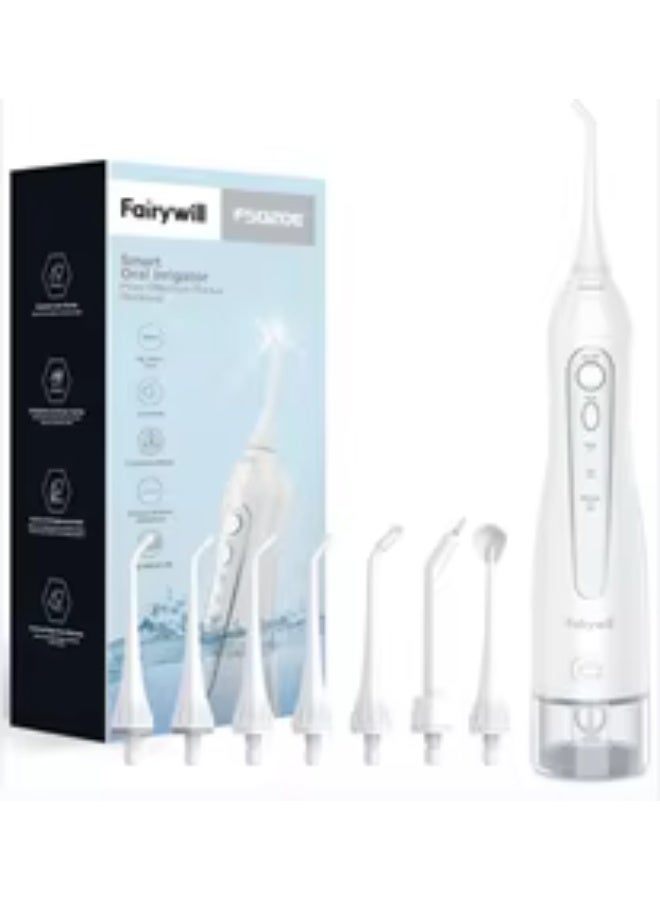 Fairywill 5020E Portable Water Flosser Electric Oral Irrigator with 3 Modes, 300ML Tank, USB Rechargeable Deep Clean Teeth Cleaner for Gum Care