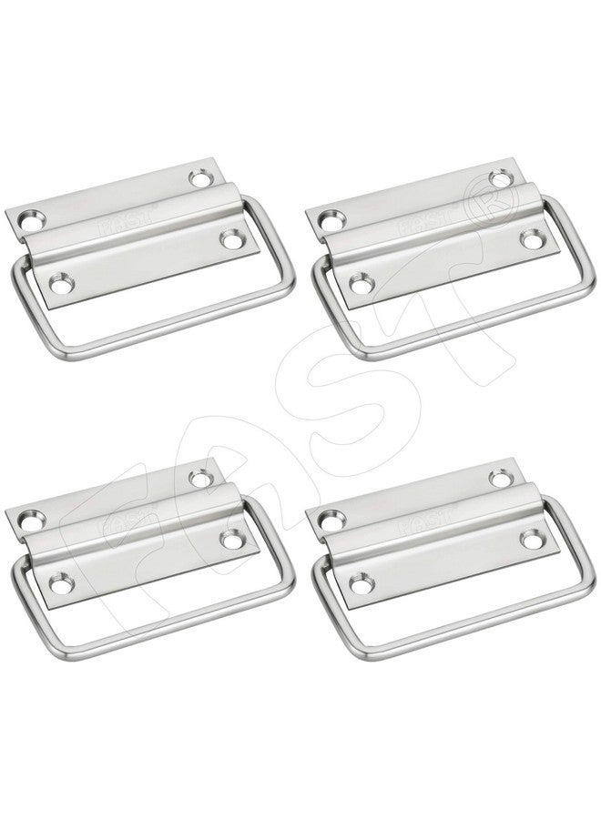 FAST PK02 SS Stainless Steel 3 Inch Cabinet Chest Pull Handle Kadi for Furniture Bed Storage Box Drawer & Door 4pcs (Silver) - Image 1