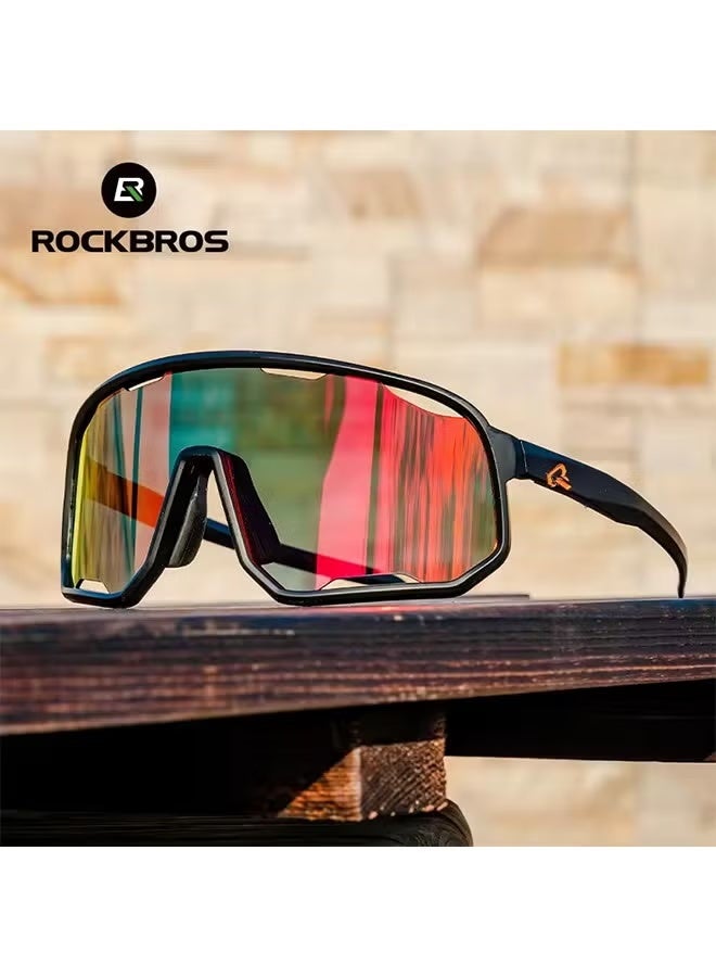 روكبروز نظارات شمسية مستقطبة من ROCKBROS، نظارات ركوب الدراجات الخارجية، حماية من الأشعة فوق البنفسجية 400، نظارات سباق الدراجات، نظارات رياضية - Image 1