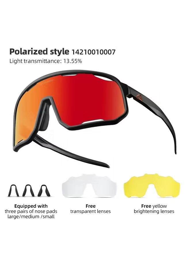 روكبروز نظارات شمسية مستقطبة من ROCKBROS، نظارات ركوب الدراجات الخارجية، حماية من الأشعة فوق البنفسجية 400، نظارات سباق الدراجات، نظارات رياضية - Image 5